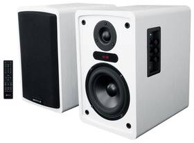 800w Rockville 810095682544 Elite-5w V2 Home Audio 5.25 Inch Bluetooth Bookshelf Speakers White