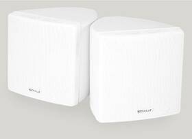 Rockville 819216024058 Cube White 3.5 Inch Home Theater Swivel Mount Speakers 60 W Rms Total