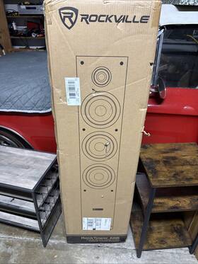 Rockville 819216029022 1 Rocktower 68b Black Home Audio Tower Speakers Passive 8 Ohm