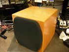 Rsw12 Monitor Audio Powered Subwoofer Light Cherry Distortion In As Is
