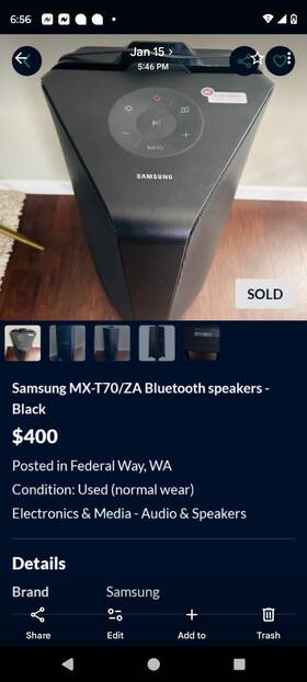 Mx-t70 Samsung Mx-t70/za Bluetooth Speaker Black Rectangular