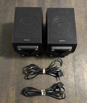 Ps-rb99b Samsung Pair Surround Sound Speakers Right And Left With Power Cables Ps-rb99b Samsung Pair Surround Sound Speakers Right And Left With Power Cables