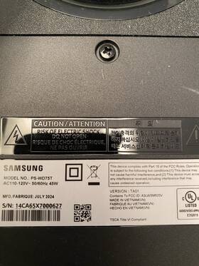 Ps-wd75t Samsung Speaker Only For Soundbar. New Still In Wrapping. See Photos