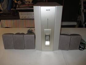 Sx-3000s Sanyo Asx-3000 Subwoofer And Speakers 5