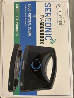 Serene Innovations Bt-200bpro Sereonic Portable Wireless Tv Soundbox Open Box