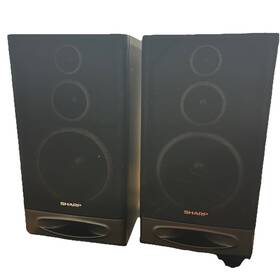 Cp-r400 Sharp 3 Way Speaker System 8 Ohm 10watt Speakers Model Gv Not Tested