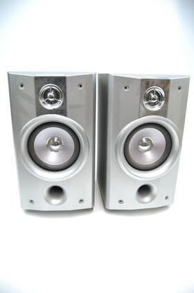 Cp-xl1700u Sharp Speaker System Pair Bookshelf Wired 10w Tested