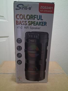 Zqs2401 Sing-e Standing Speaker 2.0 Channel Usb Rgb Colorful Lights Black