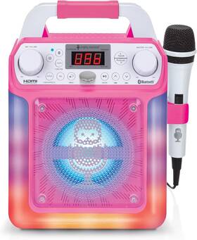 Sml652p Singing Machine Portable Karaoke For Adults And Kids - Built-in Speaker Pink