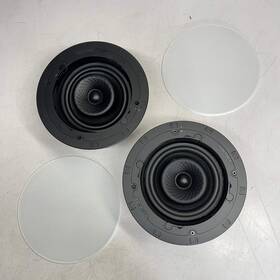 96012 Sonance Pair 2-way Ceiling Speakers Visual Experience 6-1/2 Inch Black