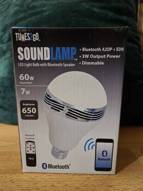 Bml-f01 Sondpex Soundlamp Dimmable Led Cool White Energy Saver Light Bulb W Bluetooth Speaker