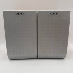 Ss-cep303 Sony Genuine Bookshelf Speaker Set 2 Wood And Silver Work Great Video