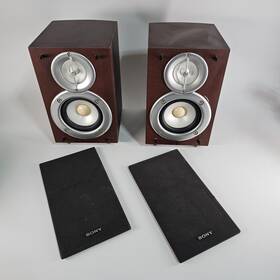 Ss-cex200 Sony Vtg 2 Wired Bookshelf 2-way Speakers Pair 4 Ohm Micro Set Up Y2k