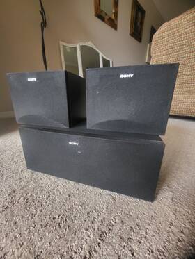 Ss-cn195 Sony Center Channel 2 X Surround Sound Speakers Ss Sr290 8ohm 100w