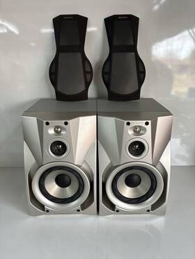 Ss-j50 Sony Pair Of 6 Ohm Bookshelf Speakers - Gray