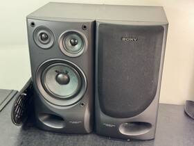 Ss-m33 Sony Bookshelf Speakers Pair Stereo Rear Surround Sound Home Theater Blac