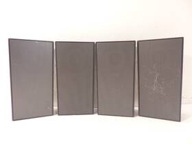 Ss-mspft1 Sony Set Of 4 Black Magnetic Shield Surround Sound Wall Speakers
