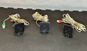 Ss-sis10 Sony Satellite Speakers Black With Silver Wires And Color Coded Pin Connect