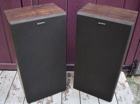 Ss-u370 Sony Vintage Tower Speakers Wood Grain U.s.a. Made Pair