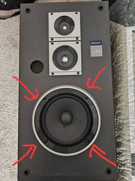 Ss-u460 Sony Vintage Floor Speaker 3 Way Tower Replacement Sub Only