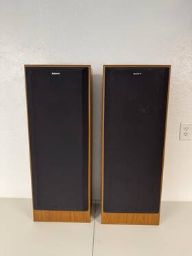 Ss-u521av Sony Tower Stereo Floor Speakers Subwoofer Set Of 2 Vintage Tested