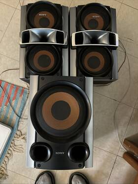 Ss-zt4 Sony Ss-wg4 3-way Speakers 2 X And Dsw Direct Radiating Subwoofer Working