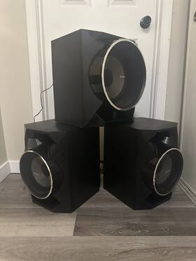 Lbt-gpx55 Sony Ss-wgp55 Two Speakers And One Subwoofer Only No Receiver Included
