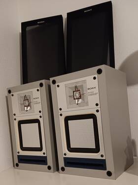 Ss-x300 Sony Two-way Speaker System Flat Diaphragm Tweeter And Woofer Working