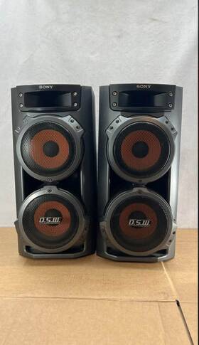 Ss-zx6 Sony Dual 6.5 Inch D.s.w. Party Dj Speakers Pair Tested Free Ship