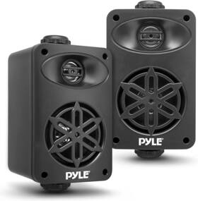 Pdwr35bk Sound Around Pyleusa Indoor Outdoor Speakers Pair - 200 Watt Dual Waterproof 3.5 Inch 2-way Full