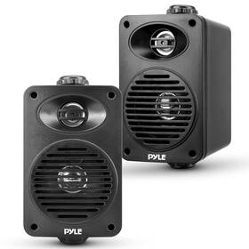 Pdwrbt36bk.1 Sound Around Pyle Bluetooth Speakers Pair 200 Watt Waterproof Black