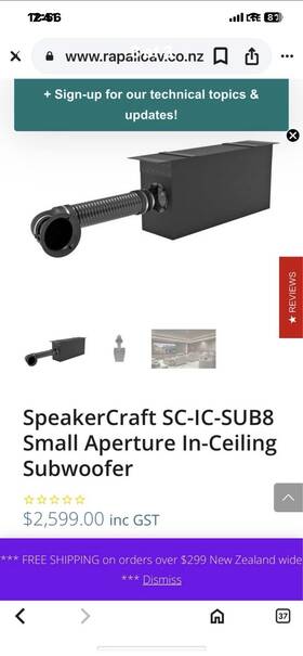 Sc-ic-sub8 Speakercraft Ceiling Subwoofer Never Used Opened The Box
