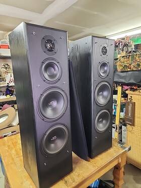400w Speakers 2328 Mts 3-way Bass Reflex System Floor Tower Dual 8 Inch Woofer