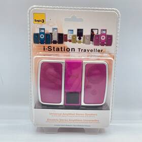 Logic3 Speakers 663452310242 I-station Traveller Universal Amplified Stereo Pink New Ip102 Logic3 Speakers 663452310242 I-station Traveller Universal Amplified Stereo Pink New Ip102