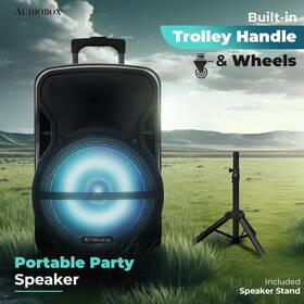 Abx-12s Speakers Abx12s Audiobox 12 Inch Portable Bluetooth Pa Speaker With Stand And Microphone