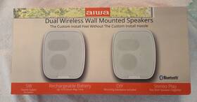 Ai6017pk2-wht Speakers Aiwa Dual Wireless Wall Mounted