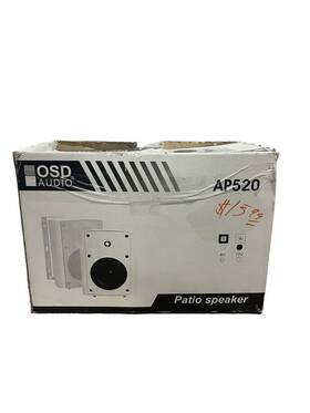Ap520 Speakers Osd Audio Pair White 120 Watts Patio With Mount Box Manual Tested