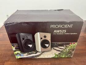 Aw525blk Speakers Proficient Audio Systems 5.25 Inch Indoor / Outdoor - White