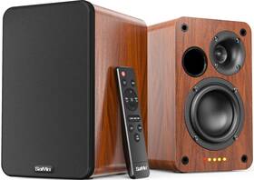 Ds6801 Speakers Saiyin Bluetooth Bookshelf 40w X 2 Powered Tv With 4 Inch Woo