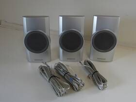 Ks-358 Speakers Kenwood Silver Set Of 3 With Wires