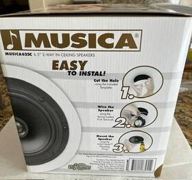M625c Speakers Musica 6.5 Inch 2-way 55w Rms 8 Ohm In-ceiling 2 New