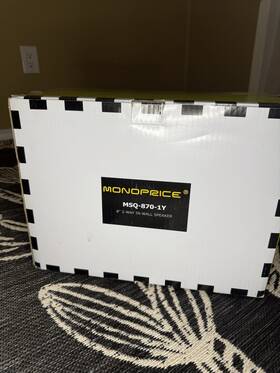 Msq-870-1y Speakers Monoprice 8 Inch 2-way In-wall Speaker 120w Woofer And Silk Dome Tweeter