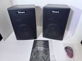 Npm5 Speakers Pair Numark Studio Monitor Bookshelf Black With Built In Amp