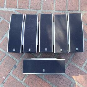 Ns-ap5400c Speakers Yamaha Ns-ap5400 Surround Sound Stereo Silver Lot Of 6