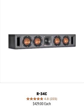R34c Speakers Klipsch Speakers. Brand New In Box Never Opened