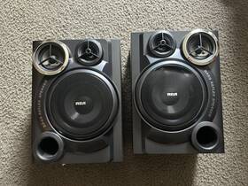 Rs2640 Speakers Rca Bass Reflex System Impedance 6 Ohms 80w
