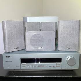 Rt2350 Speakers Rca Model 6-speaker Silver Surround Sound Home Theater