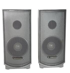 Sb-fs681 Speakers Panasonic Pair 6 Ohm Silver Gray Surround Sound Home Theater