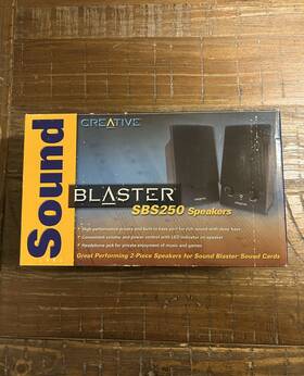Sbs250 Speakers New In Opened Box Creative Sound Blaster 2-piece - Blackberry Sbs250 Speakers New In Opened Box Creative Sound Blaster 2-piece - Blackberry