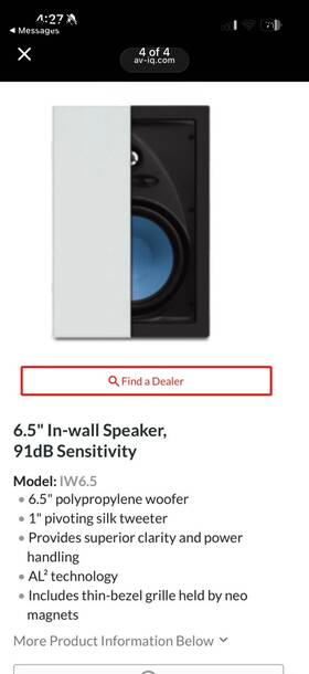 Se-791 Speakers Six Two Per Box Emphasis Iw6.5 2-way In-wall Speaker. Msrp 150 A Pair